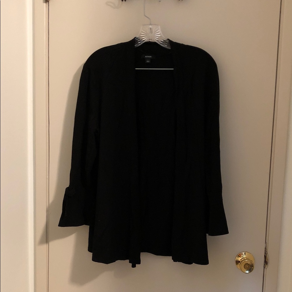 Alfani Black Open-Front Knit Cardigan